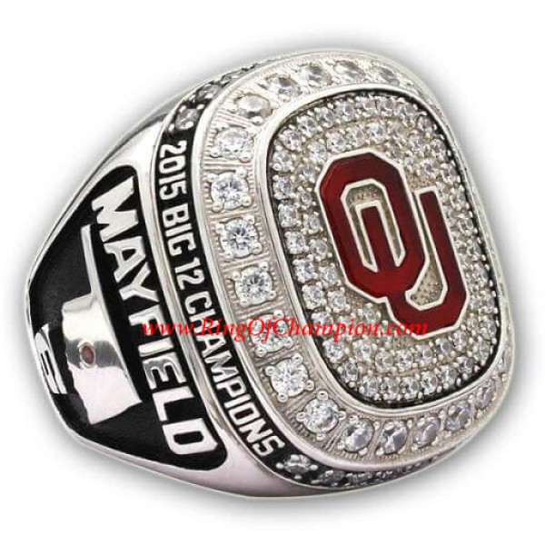 Big 12 2015 Oklahoma Sooners Men's Football Championship Ring, Custom Oklahoma Sooners Champions Ring