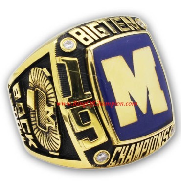 Big Ten 1998 Michigan Wolverines Men's Football College Championship Ring Big Ten 1998 Michigan Wolverines Men's Football College Championship Ring