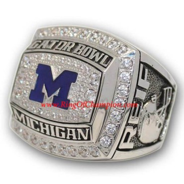 2010 Gator Bowl Michigan Wolverines Men's Football College Championship Ring 2010 Gator Bowl Michigan Wolverines Men's Football College Championship Ring