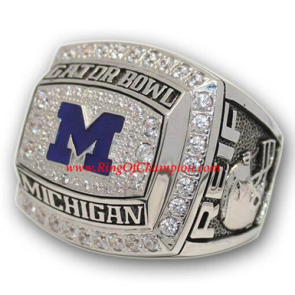 2010 Gator Bowl Michigan Wolverines Men's Football College Championship Ring