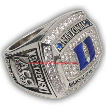 NCAA 2010 Duke Blue Devils Men's Basketball National College Championship Ring NCAA 2010 Duke Blue Devils Men's Basketball National College Championship Ring