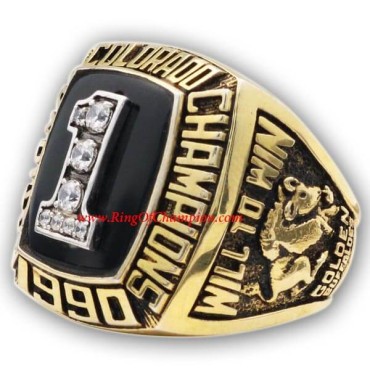 NCAA 1990 Colorado Buffaloes Men's Football National College Championship Ring
