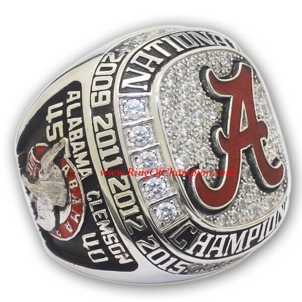 NCAA 2015 Alabama Crimson Tide Men's Football College Championship FAN Ring