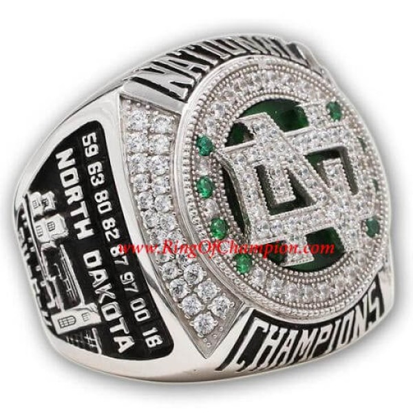 NCAA 2016 North Dakota Fighting Hawks Men's Ice Hockey College Championship Ring