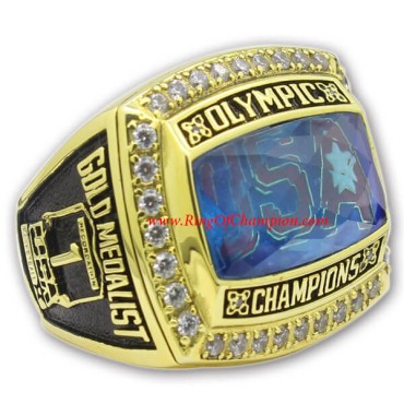 Olympics 2008 USA Basketball "Redeem Team" Gold Medal Championship Ring, Replica Olympic Champions Ring
