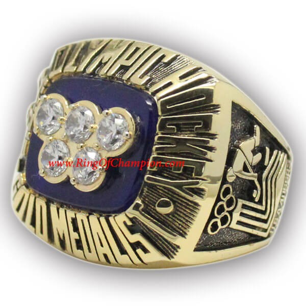 Olympic 1980 USA Hockey Team World Championship Ring, Custom Olympic Hockey Champions Ring