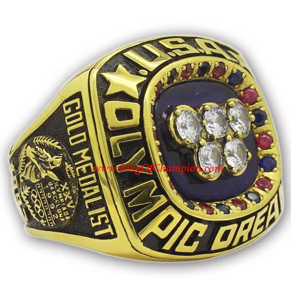 Olympics 1992 USA Dream Team Men's Basketball Championship Ring, Custom Olympics Champions Ring
