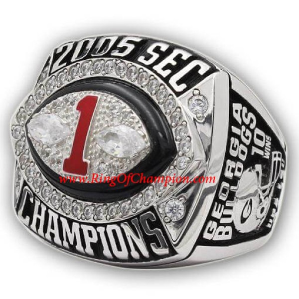 SEC 2005 Georgia Bulldogs Men's Football College Championship Ring