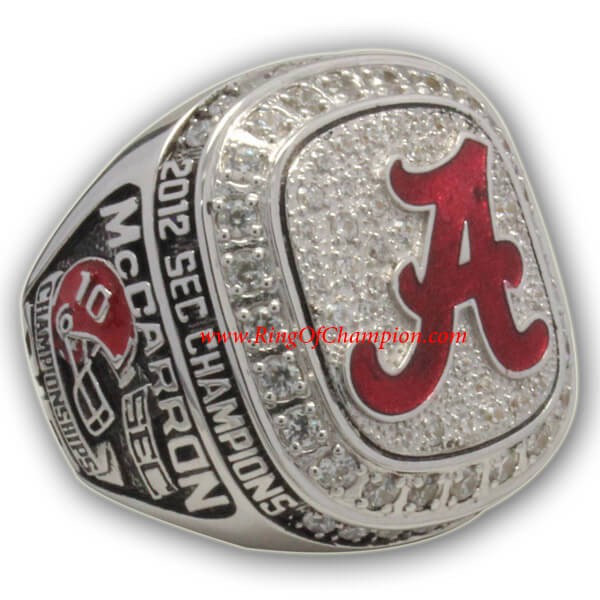 SEC 2012 Alabama Crimson Tide Men's Football National College Championship Ring