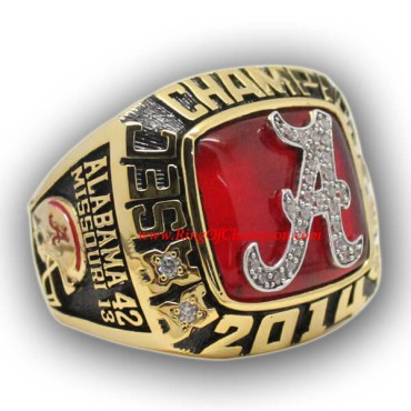SEC 2014 Alabama Crimson Tide Men's Football National College Championship FAN Ring SEC 2014 Alabama Crimson Tide Men's Football National College Championship FAN Ring