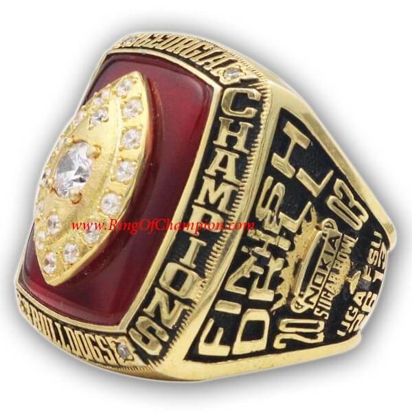 Sugar Bowl 2002 - 2003 Georgia Bulldogs Men's Football College Championship Ring