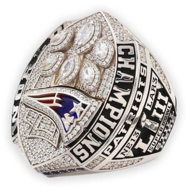 NFL 2018 New England Patriots Super Bowl LIII Men's Football Championship Ring Owner Version