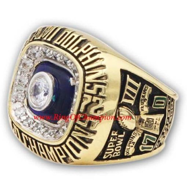 NFL 1972 Miami Dolphins Super Bowl VII World Championship Ring, Replica Miami Dolphins Ring