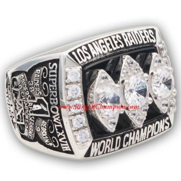NFL 1983 Los Angeles Raiders Super Bowl XVIII World Championship Ring, Replica Los Angeles Raiders Ring NFL 1983 Los Angeles Raiders Super Bowl XVIII World Championship Ring, Replica Los Angeles Raiders Ring