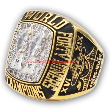 NFL 1984 San Francisco 49ers Super Bowl XIX World Championship Ring, Replica San Francisco 49ers Ring NFL 1984 San Francisco 49ers Super Bowl XIX World Championship Ring, Replica San Francisco 49ers Ring