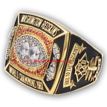 NFL 1987 Washington Redskins Super Bowl XXII World Championship Ring, Replica Washington Redskins Ring NFL 1987 Washington Redskins Super Bowl XXII World Championship Ring, Replica Washington Redskins Ring