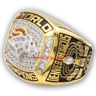 NFL 1997 Denver Broncos Super Bowl XXXII World Championship Ring, Replica Denver Broncos Ring NFL 1997 Denver Broncos Super Bowl XXXII World Championship Ring, Replica Denver Broncos Ring