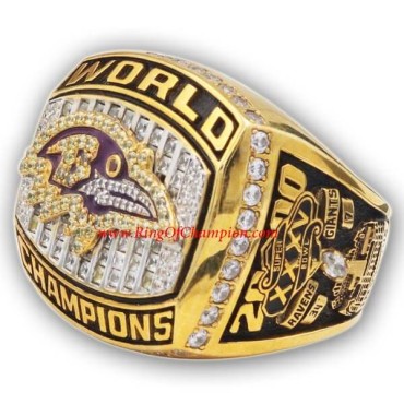 NFL 2000 Baltimore Ravens Super Bowl XXXV World Championship Ring, Replica Baltimore Ravens Ring NFL 2000 Baltimore Ravens Super Bowl XXXV World Championship Ring, Replica Baltimore Ravens Ring