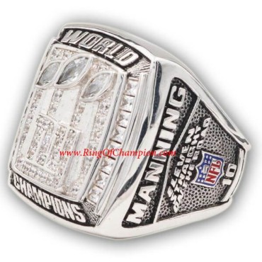 NFL 2007 New York Giants Super Bowl XLII World Championship Ring, Custom New York Giants Ring
