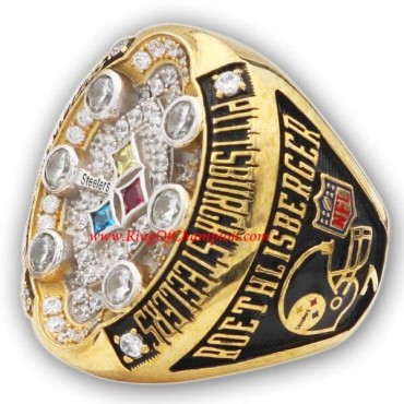 NFL 2008 Pittsburgh Steelers Super Bowl XLIII World Championship Ring, Replica Pittsburgh Steelers Ring NFL 2008 Pittsburgh Steelers Super Bowl XLIII World Championship Ring, Replica Pittsburgh Steelers Ring
