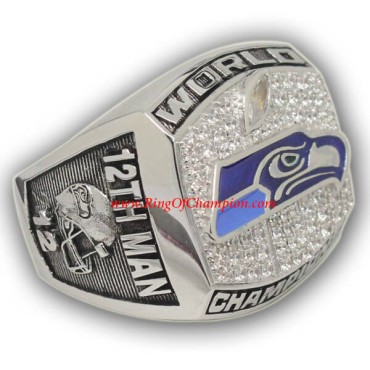 NFL 2013 Seattle Seahawks Super Bowl XLVIII Championship Fan Ring, Custom Seattle Seahawks Ring