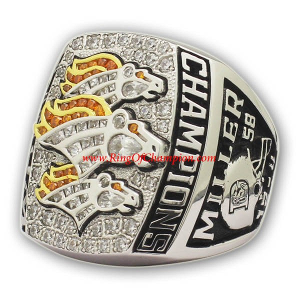NFL 2015 Denver Broncos Super Bowl 50 World Championship FAN Ring, Custom Denver Broncos Champions Ring