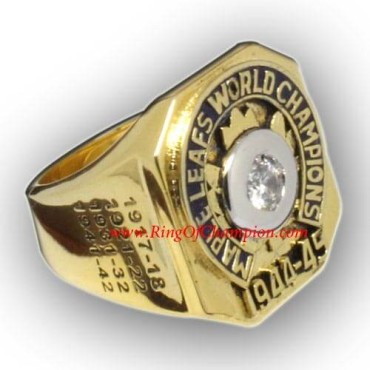 NHL 1945 Toronto Maple Leafs Stanley Cup Championship Ring, Custom Toronto Maple Leafs Champions Ring