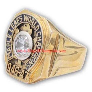 NHL 1947 Toronto Maple Leafs Stanley Cup Championship Ring, Custom Toronto Maple Leafs Champions Ring