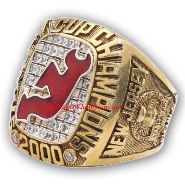 NHL 2000 New Jersey Devils Stanley Cup Championship Ring, Custom New Jersey Devils Champions Ring