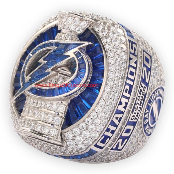 NHL 2021 Tampa Bay Lightning Men's Hockey Stanley Cup Championship Ring Stone Version