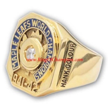 NHL 1942 Toronto Maple Leafs Stanley Cup Championship Ring, Custom Toronto Maple Leafs Champions Ring NHL 1942 Toronto Maple Leafs Stanley Cup Championship Ring, Custom Toronto Maple Leafs Champions Ring