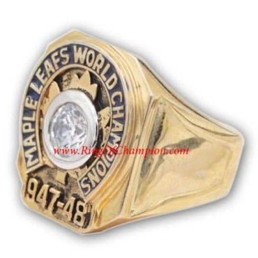 NHL 1948 Toronto Maple Leafs Stanley Cup Championship Ring, Custom Toronto Maple Leafs Champions Ring NHL 1948 Toronto Maple Leafs Stanley Cup Championship Ring, Custom Toronto Maple Leafs Champions Ring