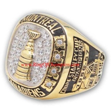 NHL 1955 - 1956 Montreal Canadiens Stanley Cup Championship Ring, Custom Montreal Canadiens Champions Ring NHL 1955 - 1956 Montreal Canadiens Stanley Cup Championship Ring, Custom Montreal Canadiens Champions Ring