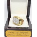 NHL 1978 Montreal Canadiens Stanley Cup Championship Ring, Custom Montreal Canadiens Champions Ring