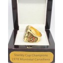 NHL 1978 Montreal Canadiens Stanley Cup Championship Ring, Custom Montreal Canadiens Champions Ring