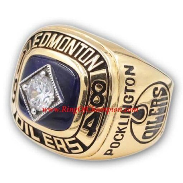 NHL 1984 Edmonton Oilers Stanley Cup Championship Ring, Custom Edmonton Oilers Champions Ring