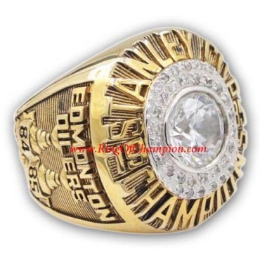 NHL 1985 Edmonton Oilers Stanley Cup Championship Ring, Custom Edmonton Oilers Champions Ring NHL 1985 Edmonton Oilers Stanley Cup Championship Ring, Custom Edmonton Oilers Champions Ring