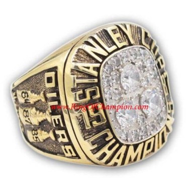 NHL 1987 Edmonton Oilers Stanley Cup Championship Ring, Custom Edmonton Oilers Champions Ring