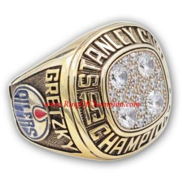 NHL 1988 Edmonton Oilers Stanley Cup Championship Ring, Custom Edmonton Oilers Champions Ring