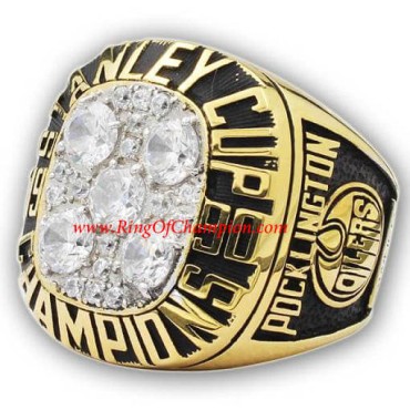NHL 1990 Edmonton Oilers Stanley Cup Championship Ring, Custom Edmonton Oilers Champions Ring