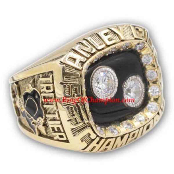 NHL 1992 Pittsburgh Penguins Stanley Cup Championship Ring, Custom Pittsburgh Penguins Champions Ring