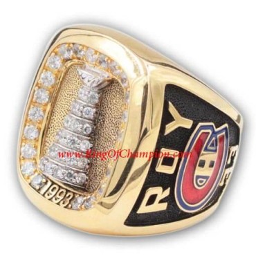 NHL 1993 Montreal Canadiens Stanley Cup Championship Ring, Custom Montreal Canadiens Champions Ring NHL 1993 Montreal Canadiens Stanley Cup Championship Ring, Custom Montreal Canadiens Champions Ring
