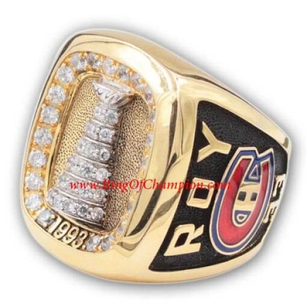 NHL 1993 Montreal Canadiens Stanley Cup Championship Ring, Custom Montreal Canadiens Champions Ring
