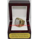 NHL 1995 New Jersey Devils Stanley Cup Championship Ring, Custom New Jersey Devils Champions Ring