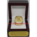 NHL 1995 New Jersey Devils Stanley Cup Championship Ring, Custom New Jersey Devils Champions Ring