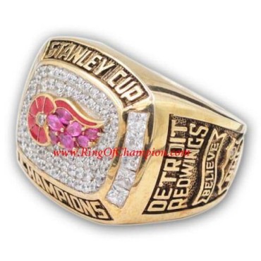NHL 1998 Detroit Red Wings Stanley Cup Championship Ring, Custom Detroit Red Wings Champions Ring