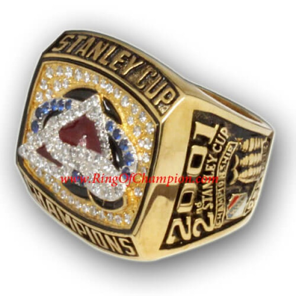 NHL 2001 Colorado Avalanche Stanley Cup Championship Ring, Custom Colorado Avalanche Champions Ring