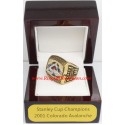 NHL 2001 Colorado Avalanche Stanley Cup Championship Ring, Custom Colorado Avalanche Champions Ring