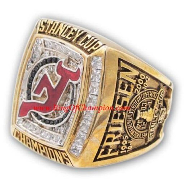 NHL 2003 New Jersey Devils Stanley Cup Championship Ring, Custom New Jersey Devils Champions Ring