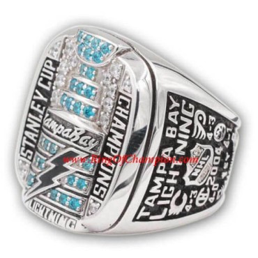 NHL 2004 Tampa Bay Lightning Stanley Cup Championship Ring, Custom Tampa Bay Lightning Champions Ring NHL 2004 Tampa Bay Lightning Stanley Cup Championship Ring, Custom Tampa Bay Lightning Champions Ring